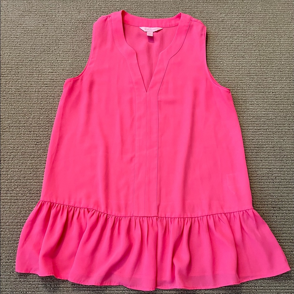 Lilly Pulitzer xxs hot pink sleeveless blouse